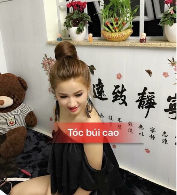 Tóc Giả Búi Phồng Cao Sang Trọng