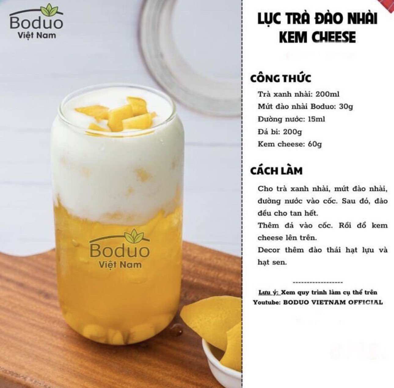 Mứt đào nhài Boduo hộp 1kg