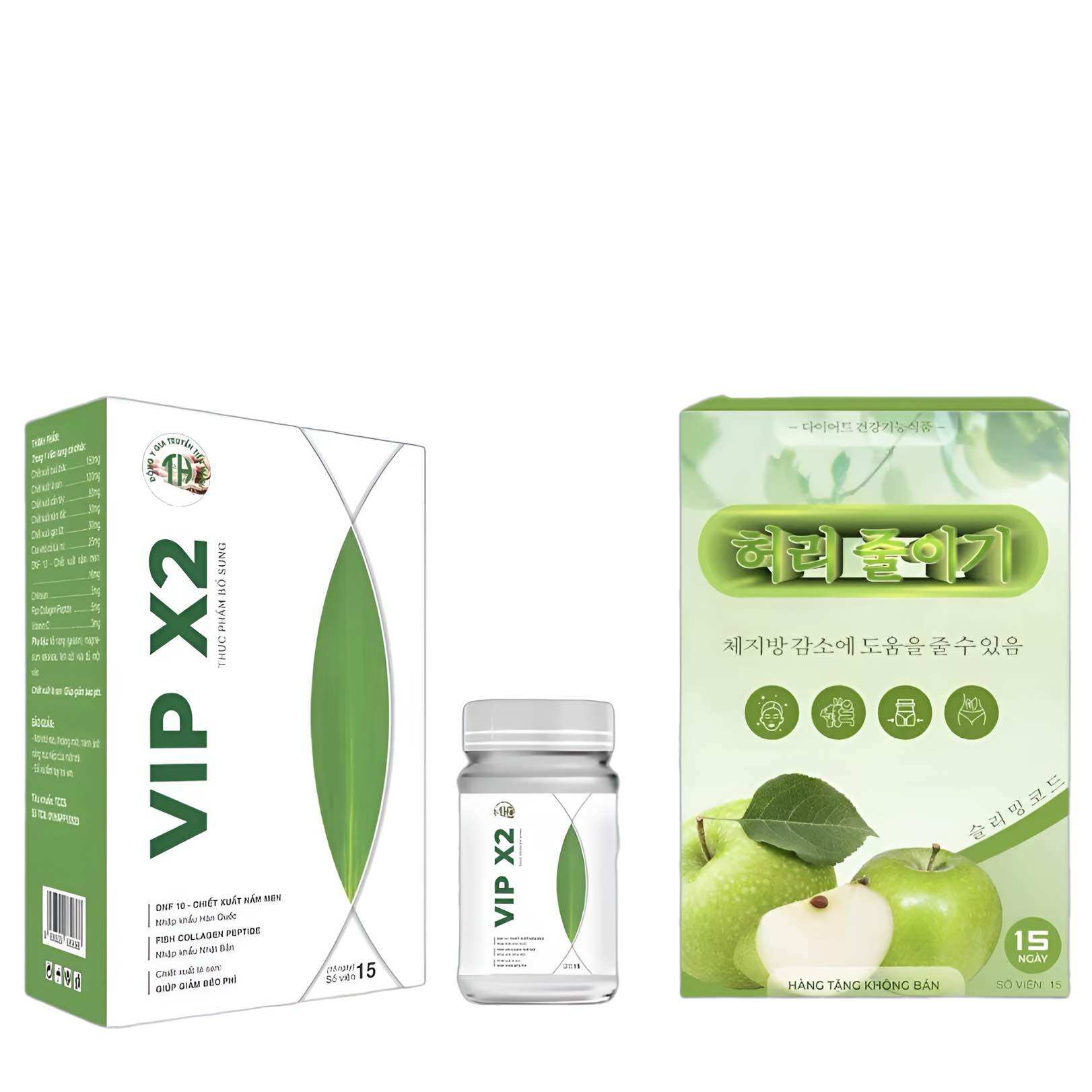 Giảm cân Vipx2 Tiến hạnh Tặng Kèm Detox combo 30 Ngày