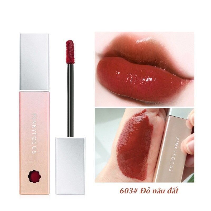?? Son tint lỳ PinkyFocus hương đào #603