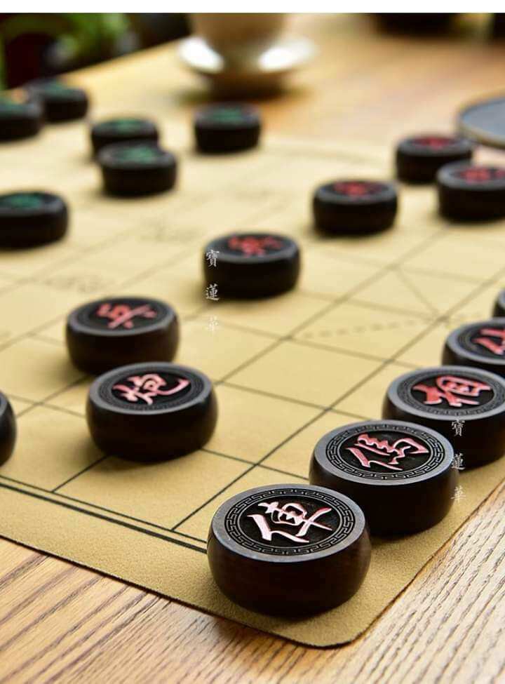 bộ quân cờ gỗ mun 4cm