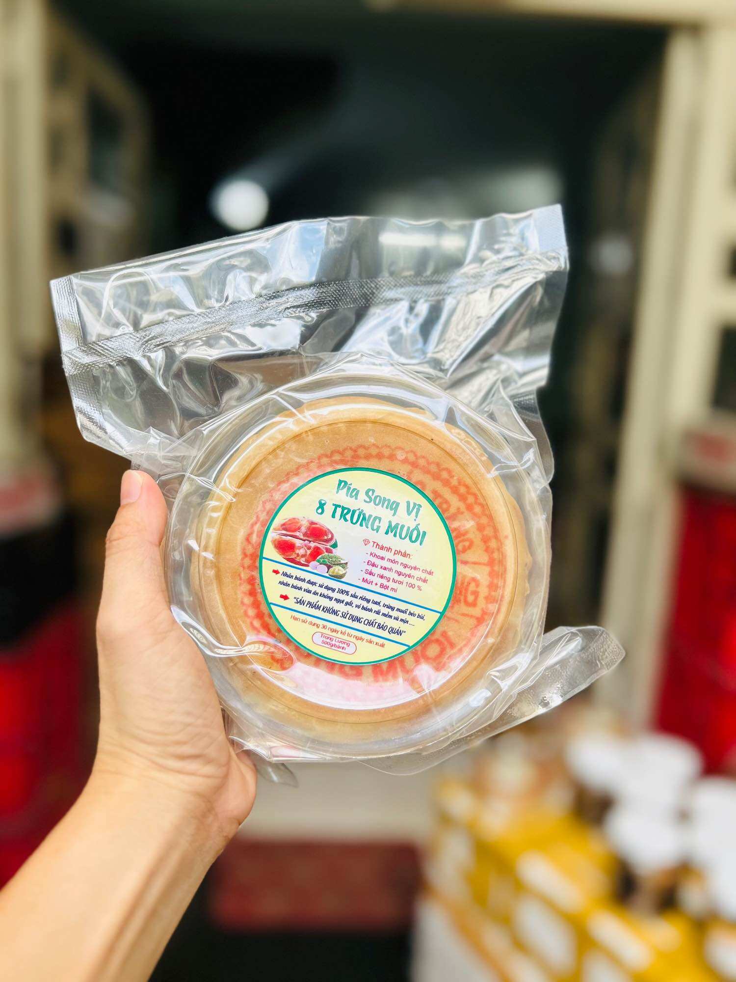Bánh pía song vị 8 trứng / bánh pía hắc kỷ than tre 8 trứng