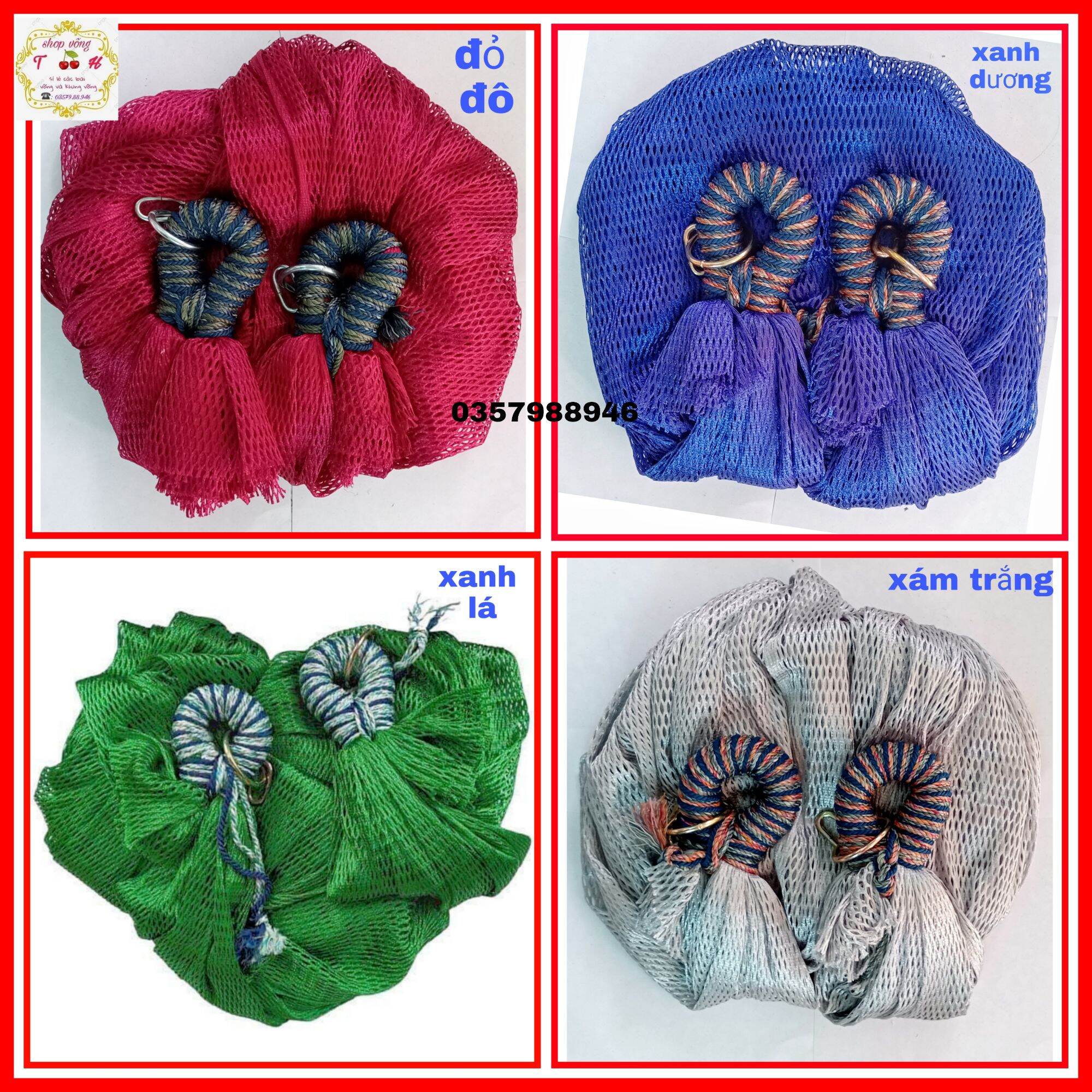 Võng Lưới Cao Cấp Bó Đầu 2 Lớp Size Lớn - KT 240x160cm loại Dày - Lưới võng người lớn