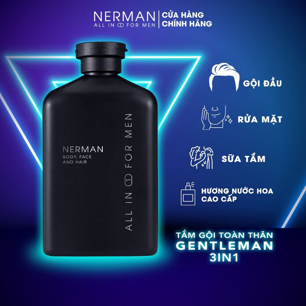 Nerman- Sữa tắm Gentleman 3 in 1 face, body and hair.