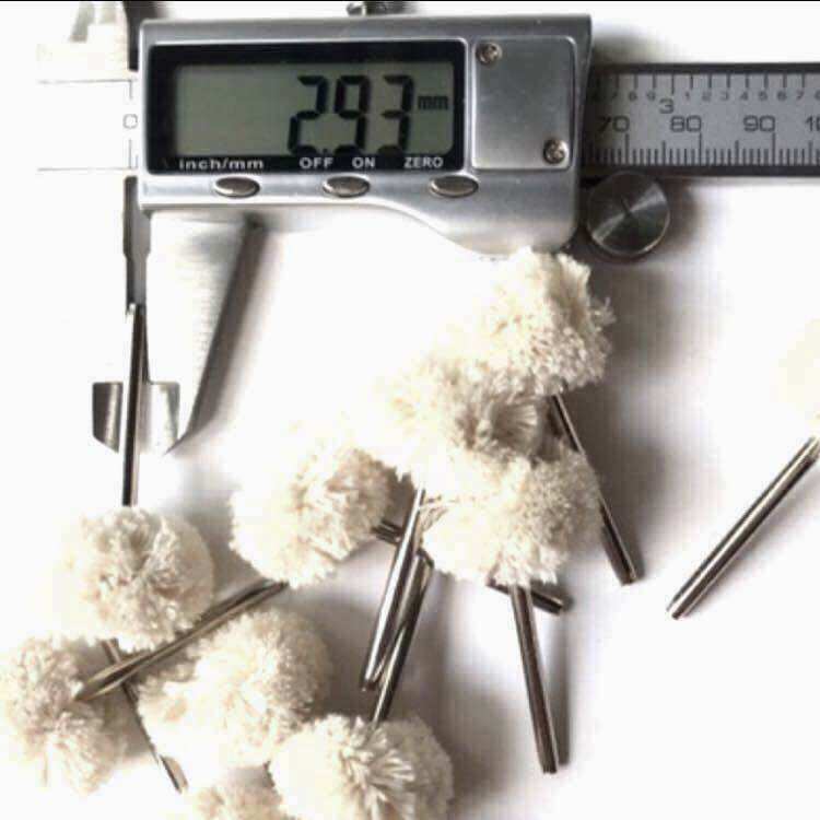 Chổi đánh bóng bằng len mềm 25mm cán 3mm