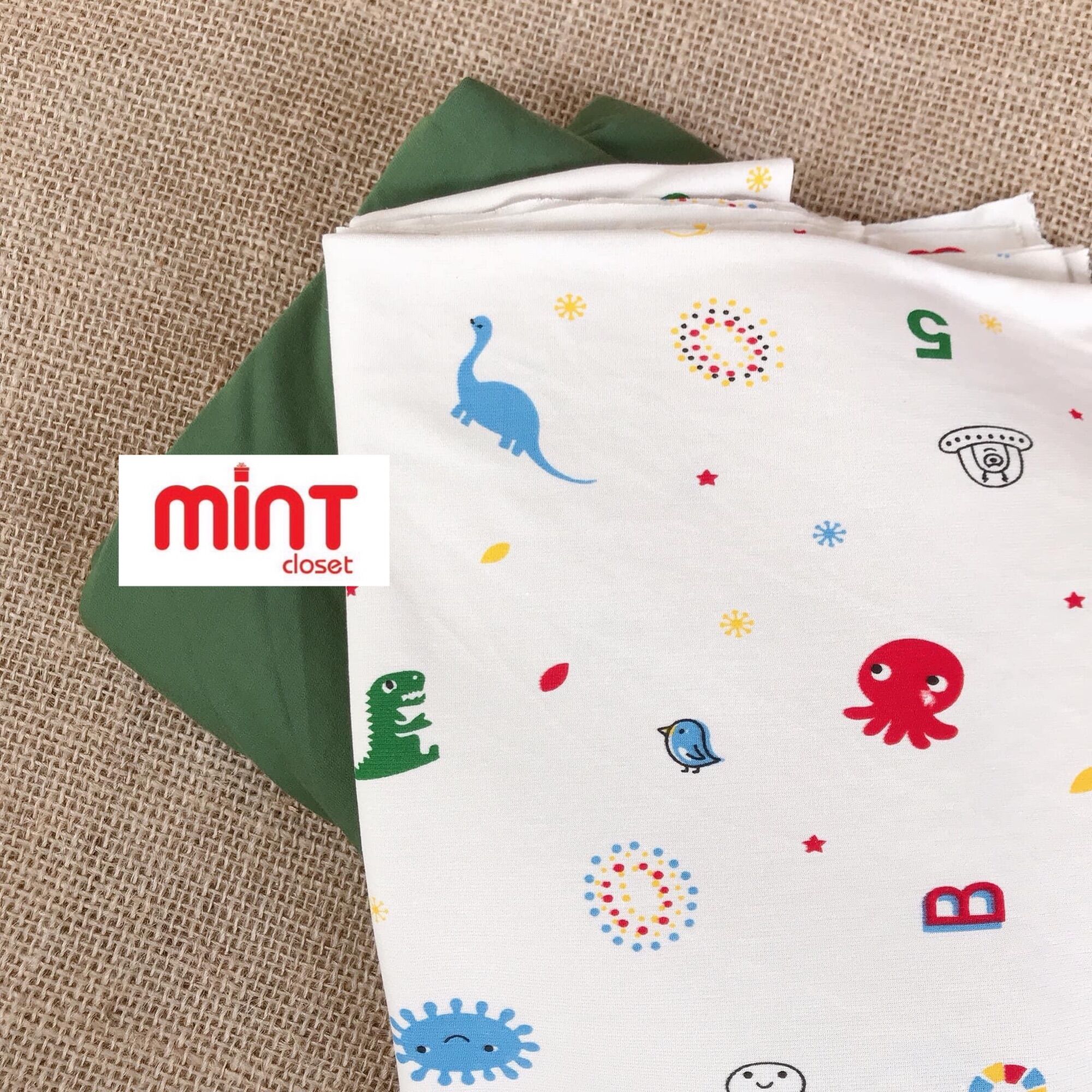 Vải cotton may đồ cho bé Hàn Quốc