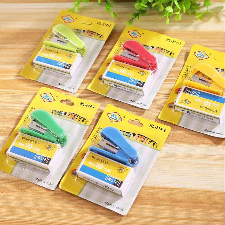 Dụng cụ bấm giấy mini kèm hộp kim/ bấm ghim mini