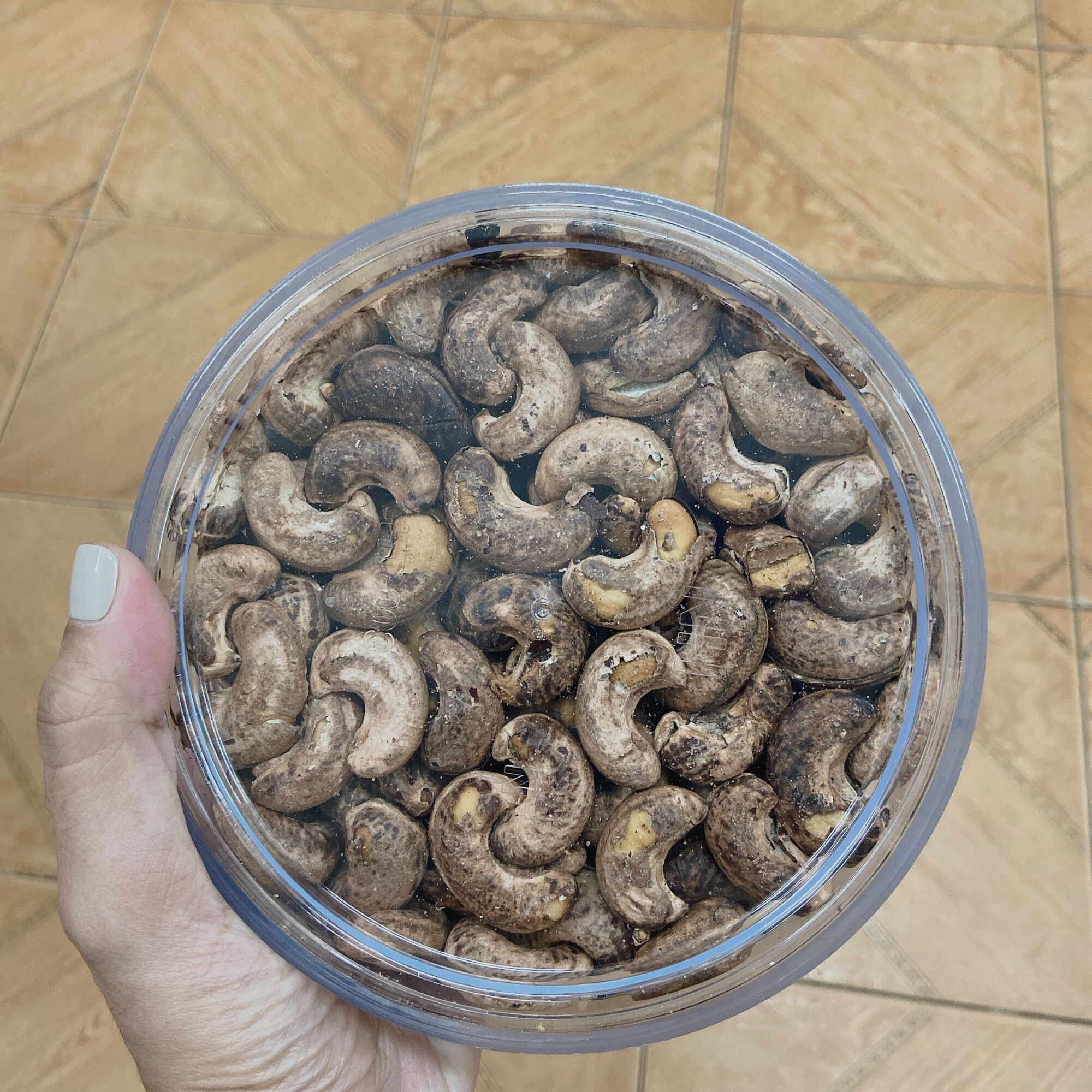 500G Hạt Điều Rang Muối Bình Phước Vỡ Loại A( còn vỏ lụa)