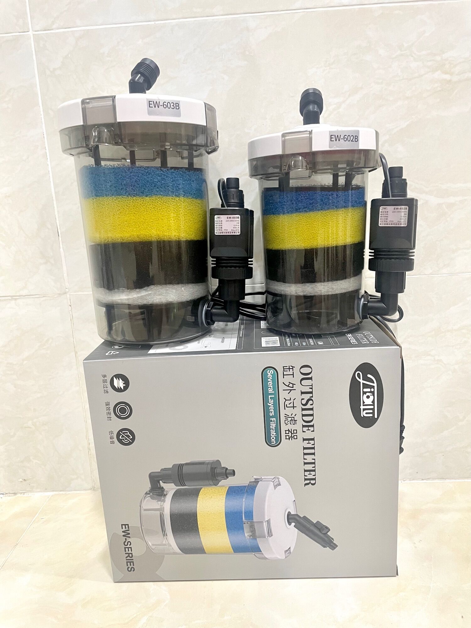 Lọc thùng cho bể thuỷ sinh sunsun EW - 602B - 603B ( vỏ trong)