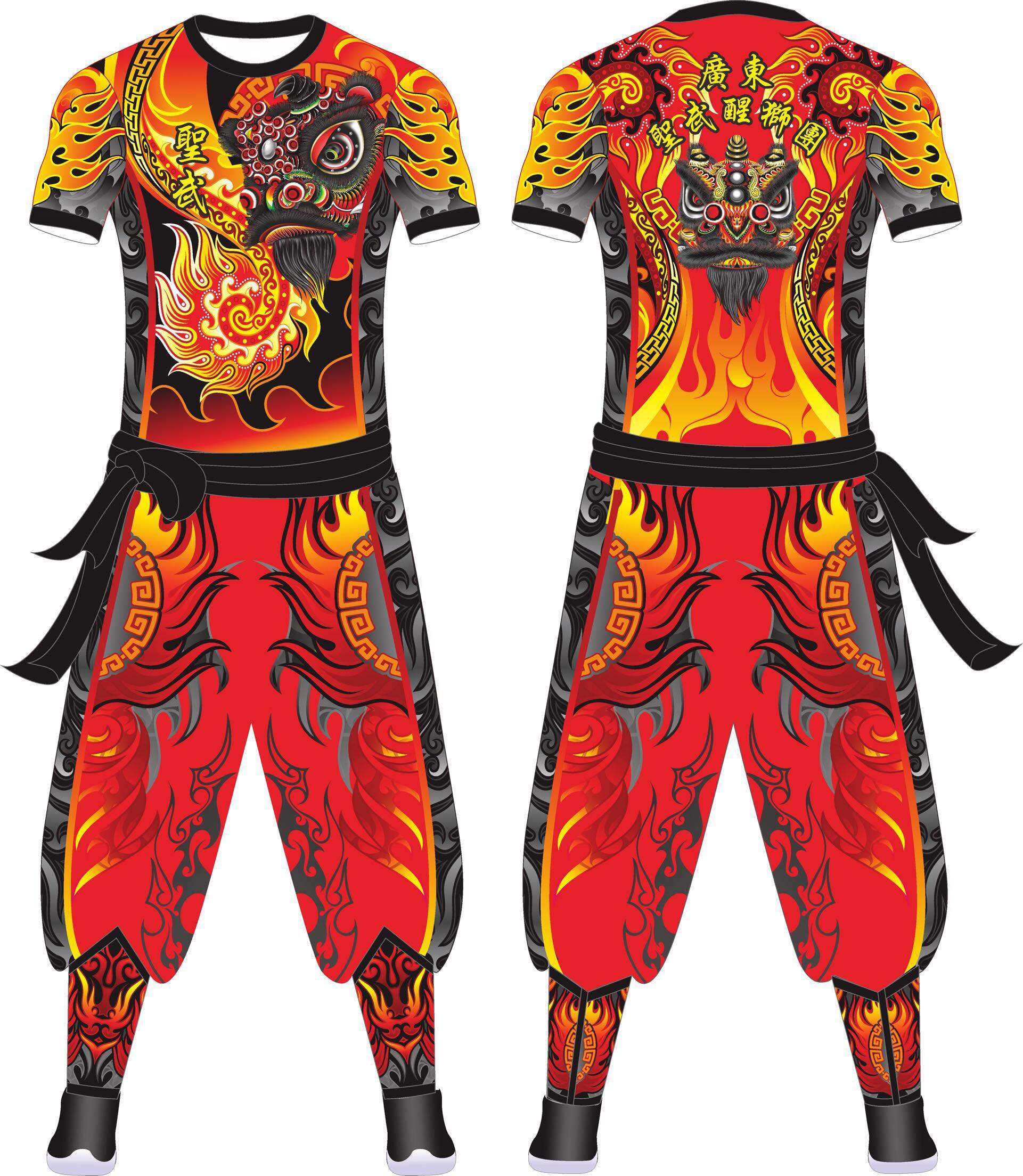 Bộ Trang Phục Múa Sư Tử Tay Ngắn Thoáng Khí Nhanh Khô Cho Đội Nhóm Quần Áo Thể Thao Tập Luyện Mùa Hè