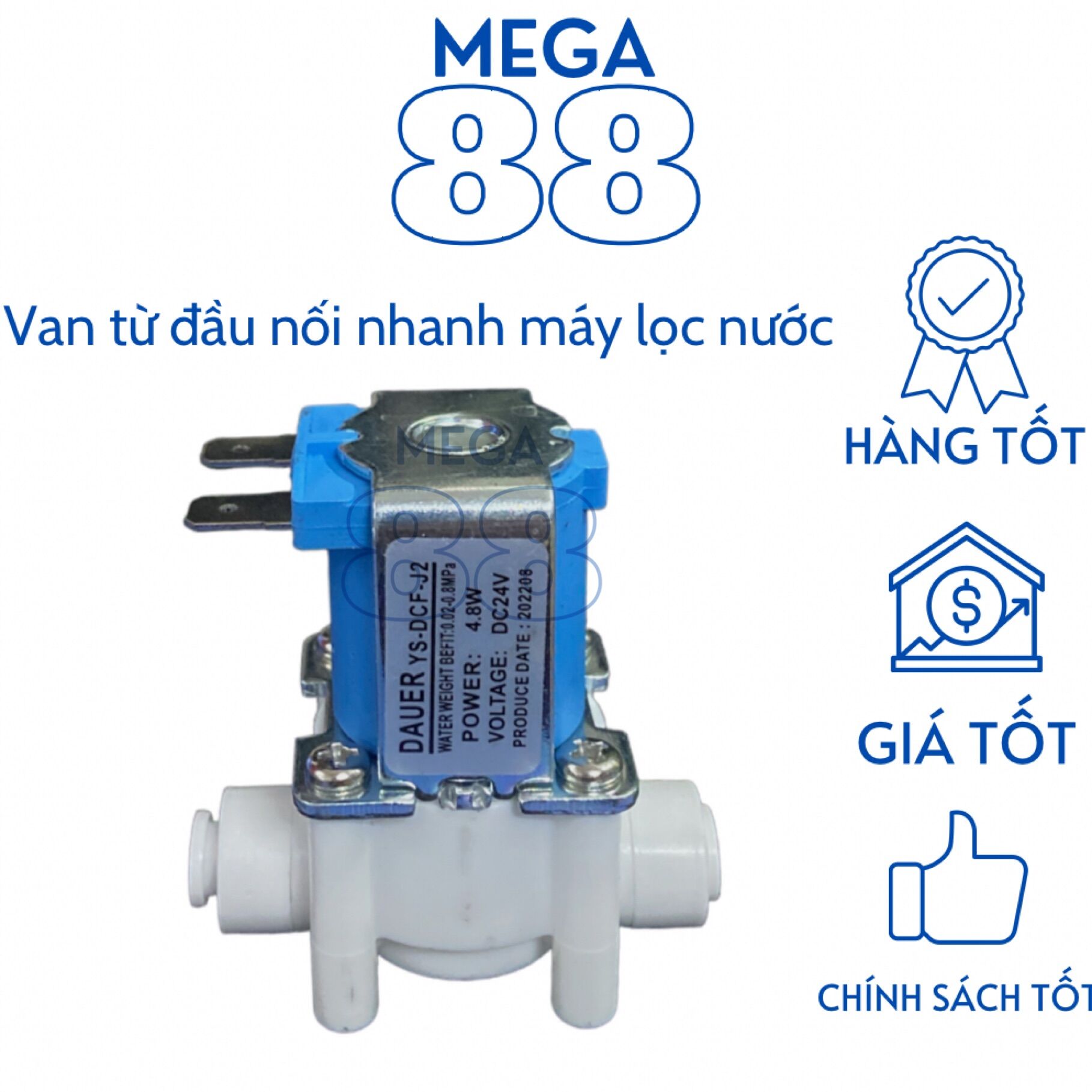 Van điện từ nối nhanh dùng cho máy lọc nước RO