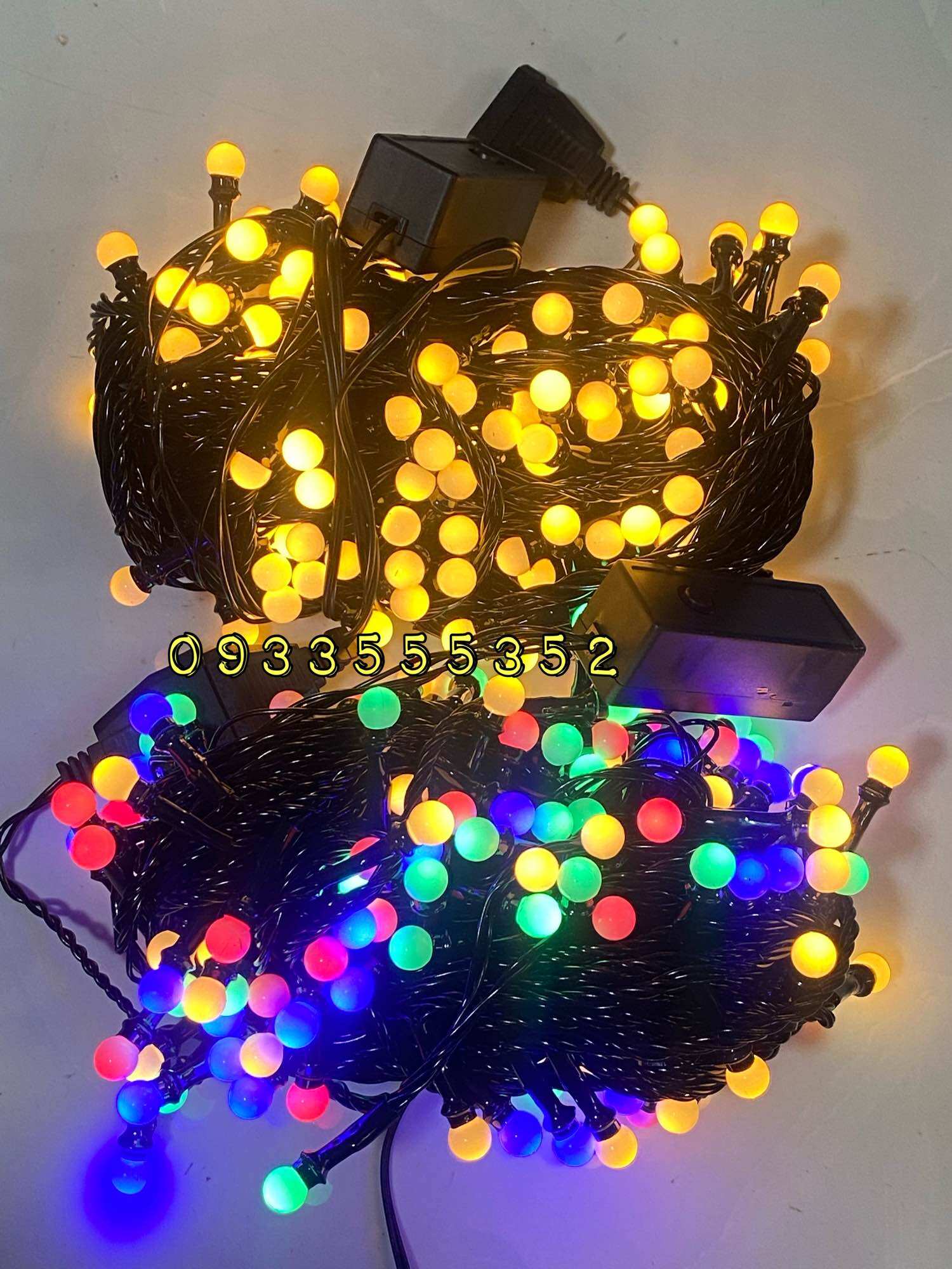 Dây đèn chớp led trang trí bi đục tròn 140 bóng