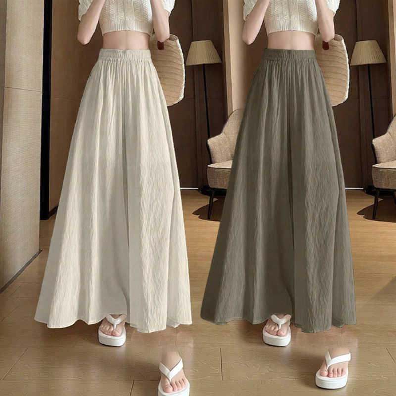 Lieoyuarn | Quần Chân Váy Ôm Dáng A Cao Waist Drape