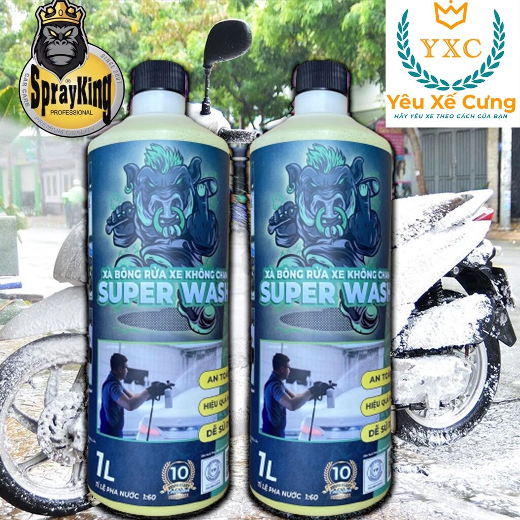Nước rửa xe không chạm Srayking Super wash 1 Lít