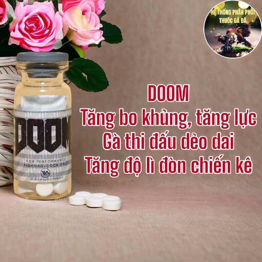 Thuốc gà đá doom tăng bo khủng, tải cựa, lì đòn lọ 10 viên