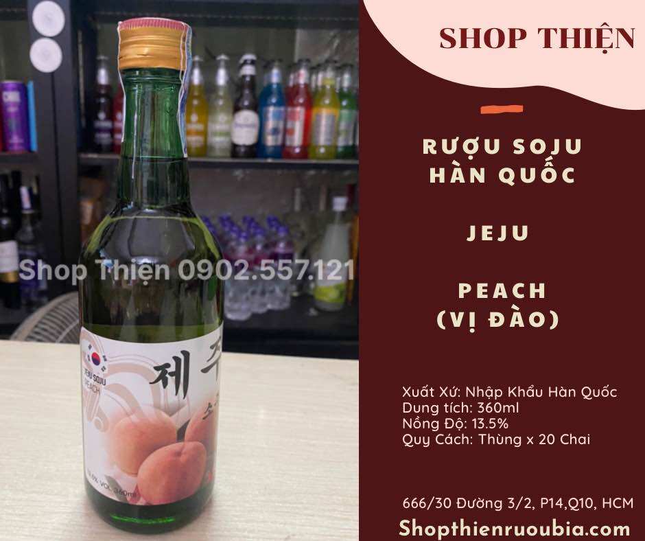 Soju Hàn Quốc JEJU Peach 360ml-Vị Đào