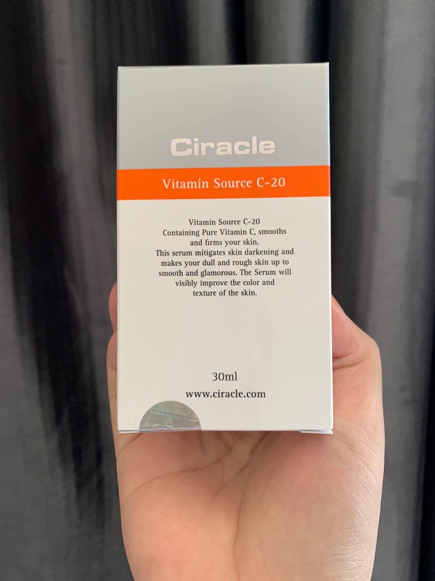 Tinh chất serum dưỡng da giảm thâm làm trắng sáng da chống lão hóa ciracle vitamin source c-20 30ml