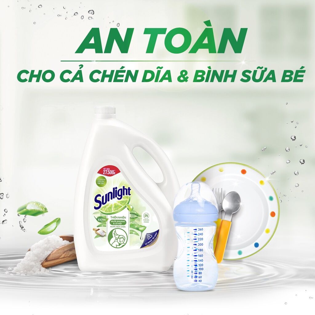 Nước rửa chén sunlight trắng 3.6kg. 