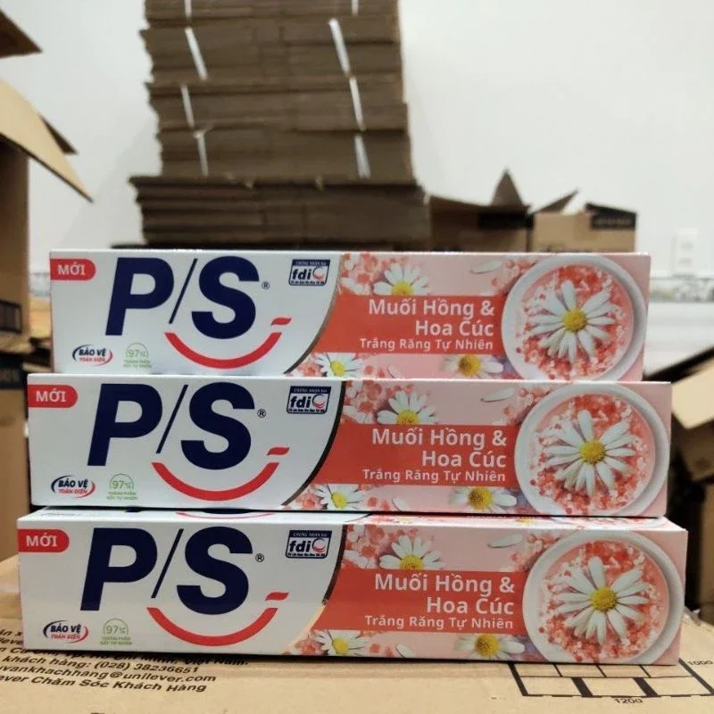 Kem đánh răng p/s muối hồng&hoa cúc( 3 cây x230g)