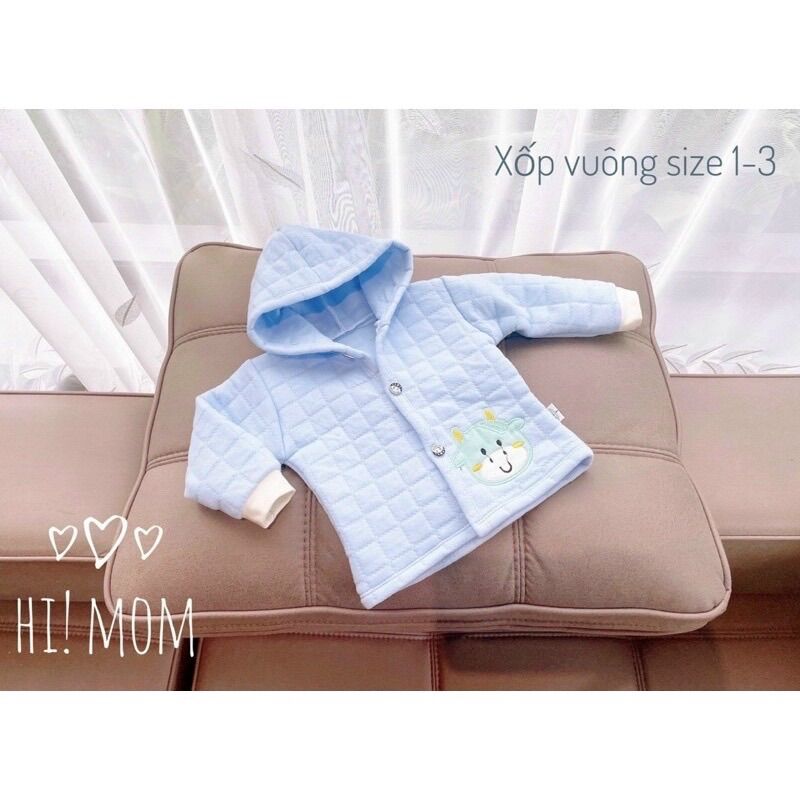 Áo khoác xốp trần bông cho bé sơ sinh