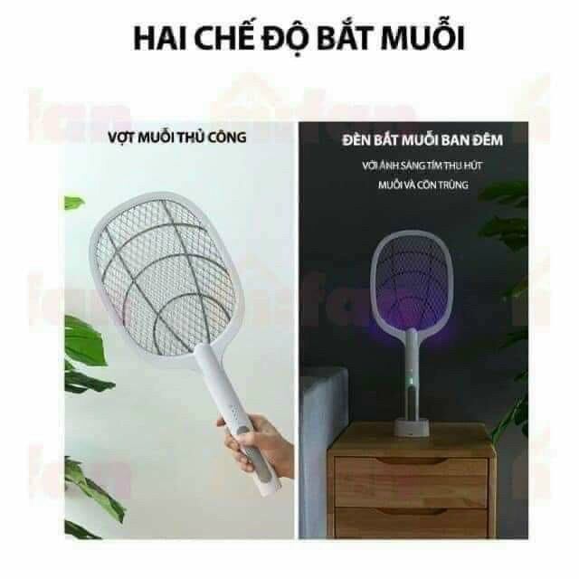 vợt bắt muỗi kèm đèn bắt muỗi tư động