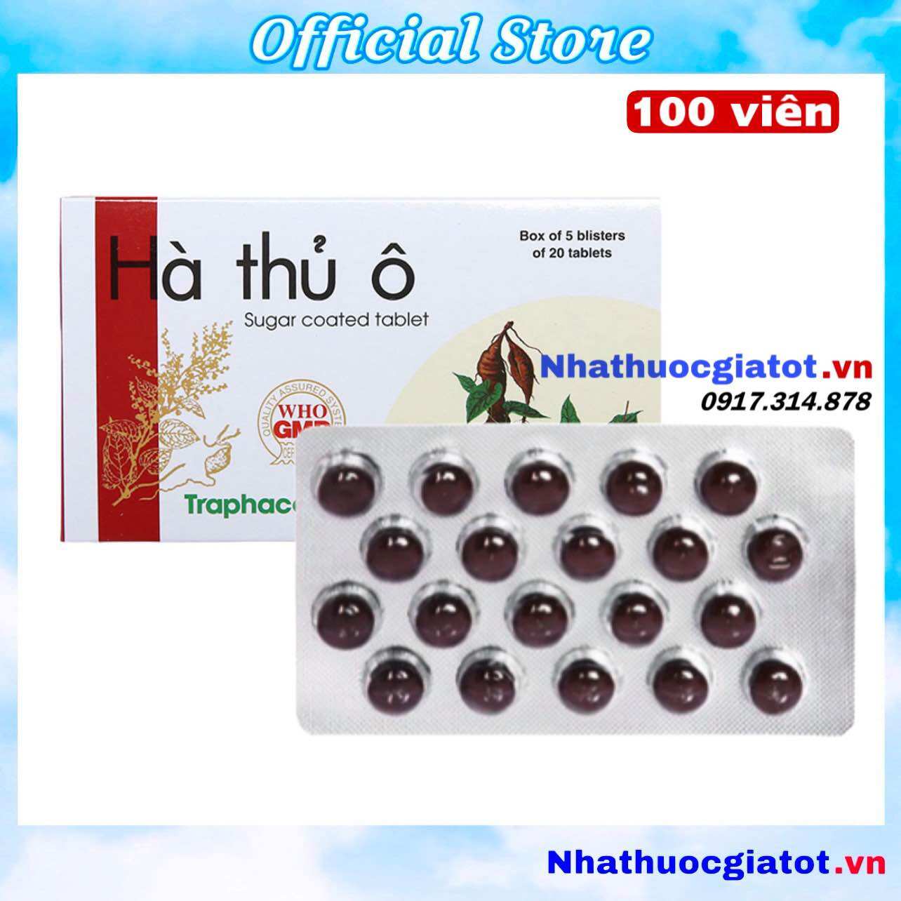 Hà thủ ô traphaco - hộp 100 viên