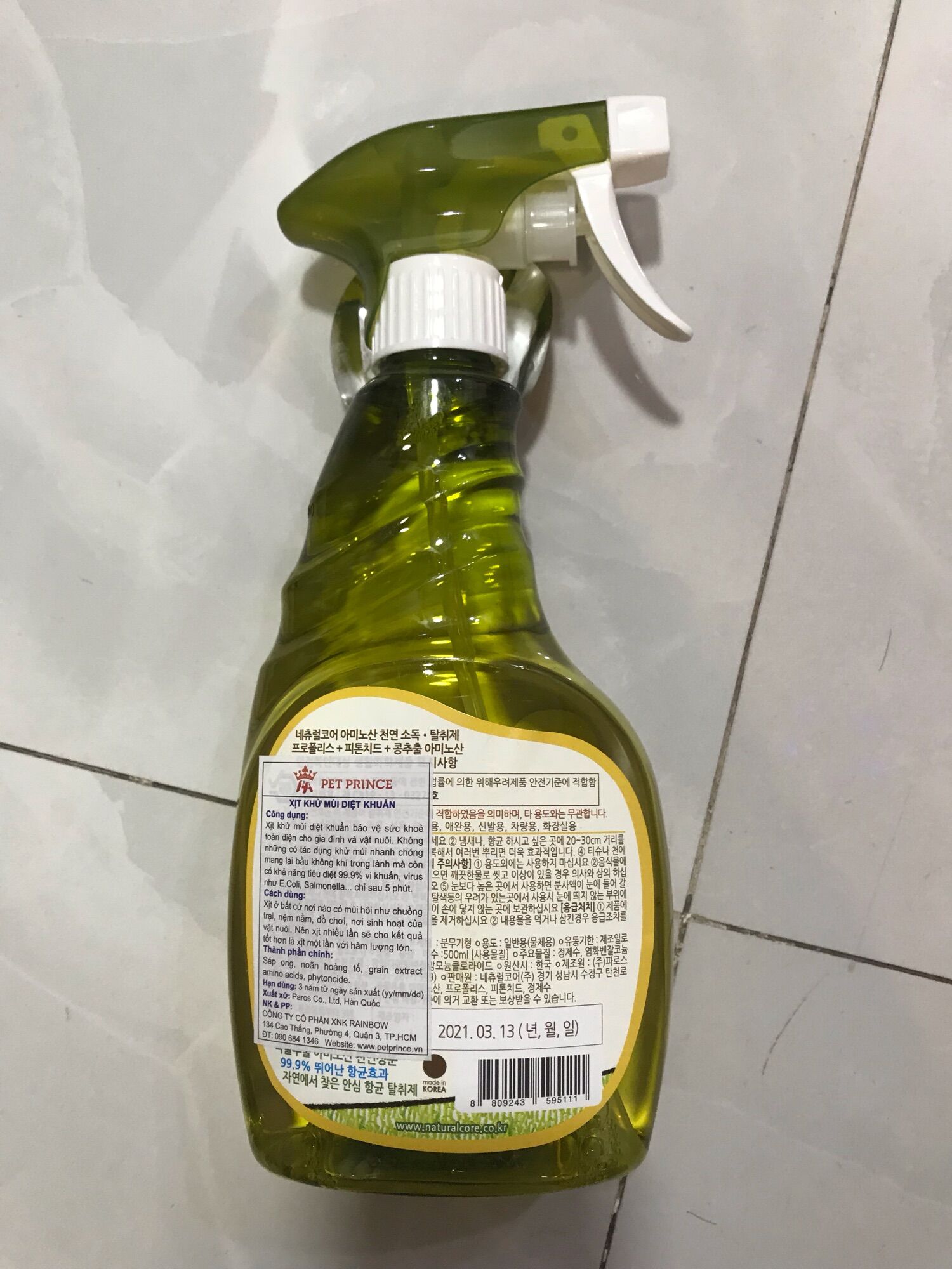 Xịt khử mùi diệt khuẩn Natural & Clean