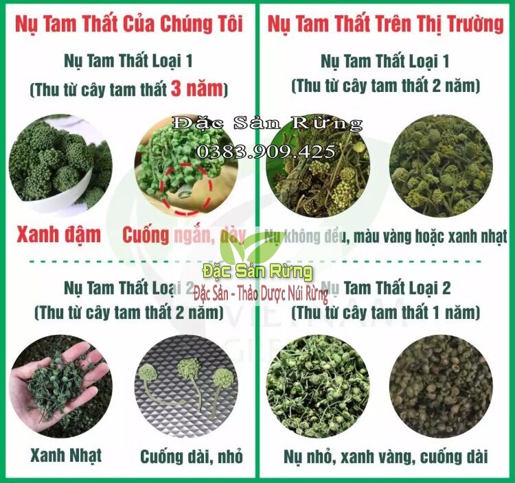 [ 500gr ]  Nụ Hoa Tam Thất Loại Thượng Hạng