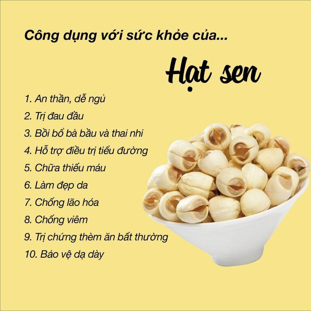 [ HCM RẺ VÔ ĐỊCH] 100Gr Hạt Sen Khô Huế Loại 1