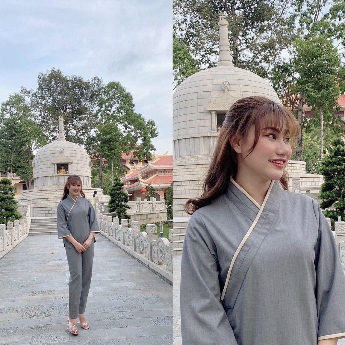 Mẫu đồ lam cao cấp# đồ đi chùa # quần áo nữ