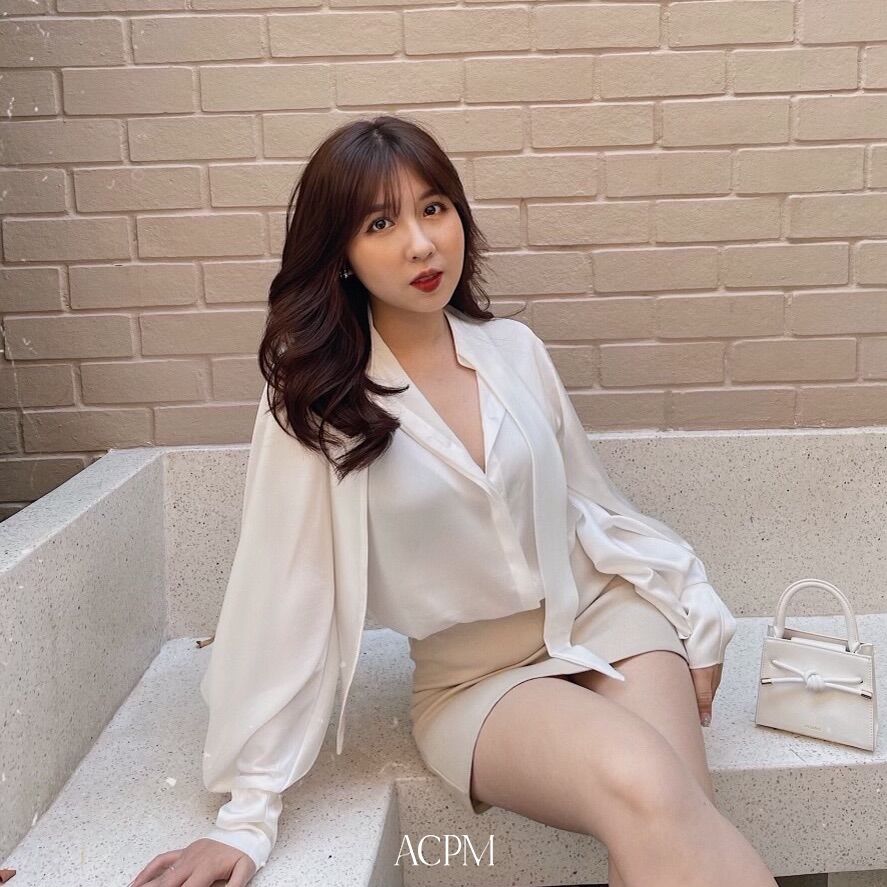 Adley Shirt / Áo sơ mi lụa cổ dây