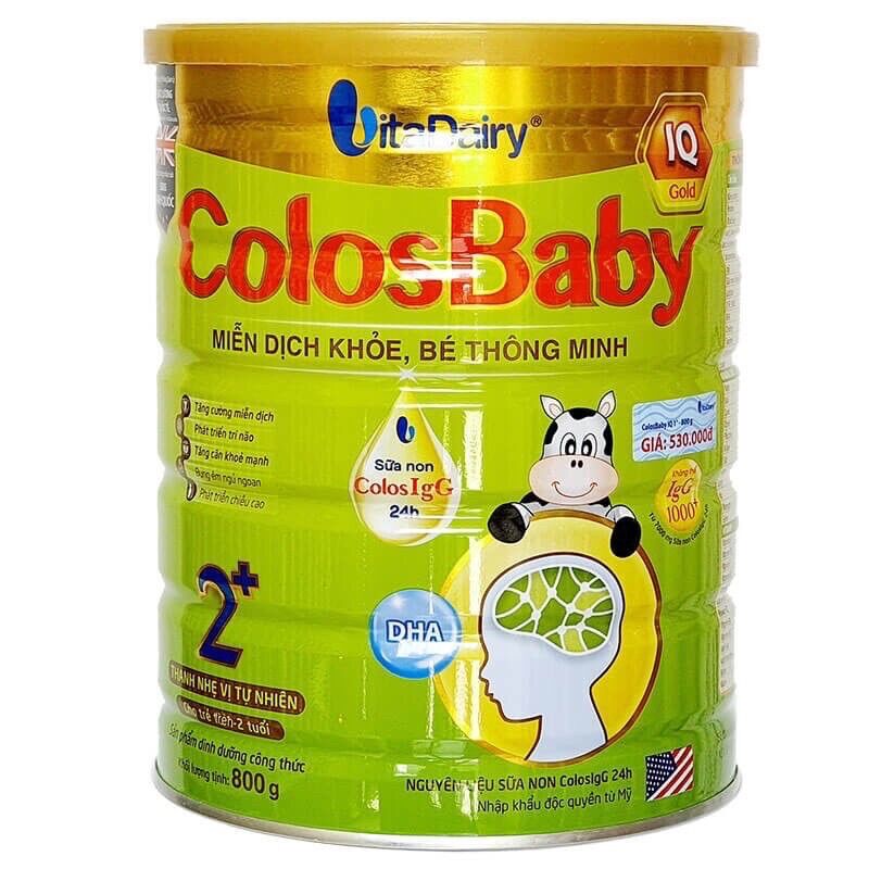 (date mới) Sữa bột Colosbaby IQ gold số 0+, 1+, 2+. 800g/lon