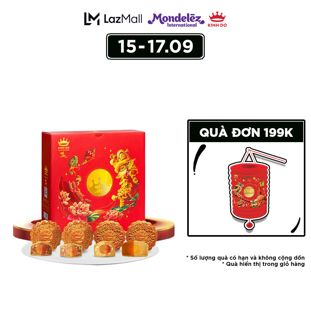 Hộp 4 bánh trung thu kinh đô "mặn ngọt đủ đầy"