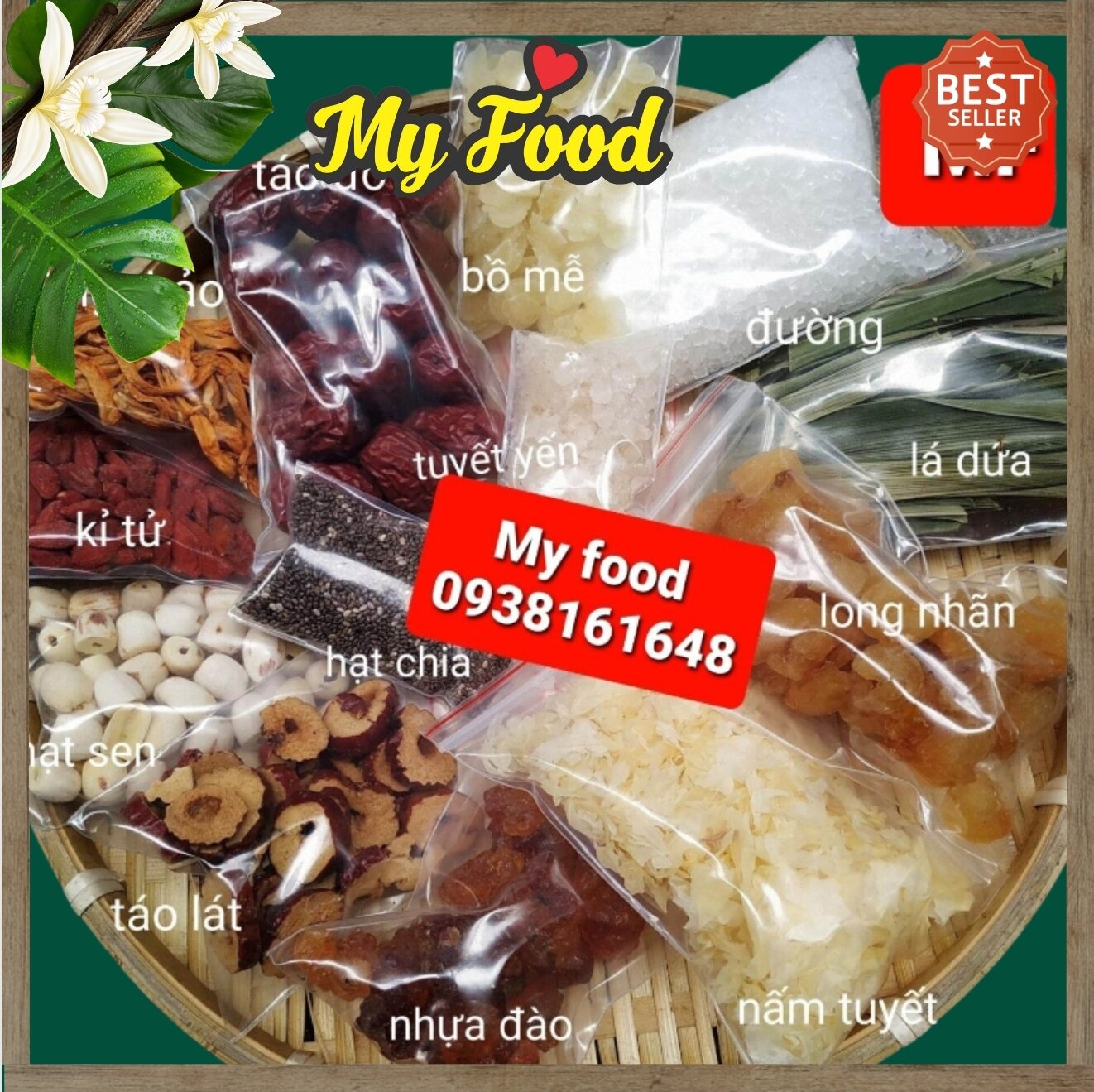 500g chè dưỡng nhan 14 vị nâng cấp có hoa mộc quế tặng 1 quà tùy chọn