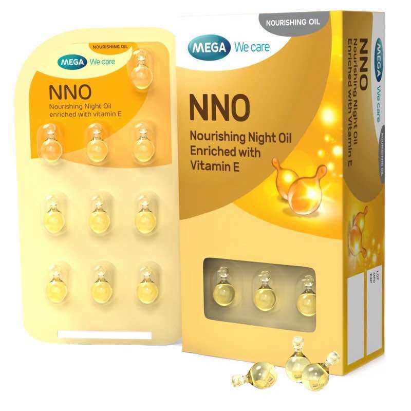 Tinh Chất Serum Viên E NNO Chứa Vitamin E Nourish Night Oil Và Vitamin C Whitening Dưỡng Ẩm Mịn Và Làm Trắng Sáng Da NNO Vite 30 Viên