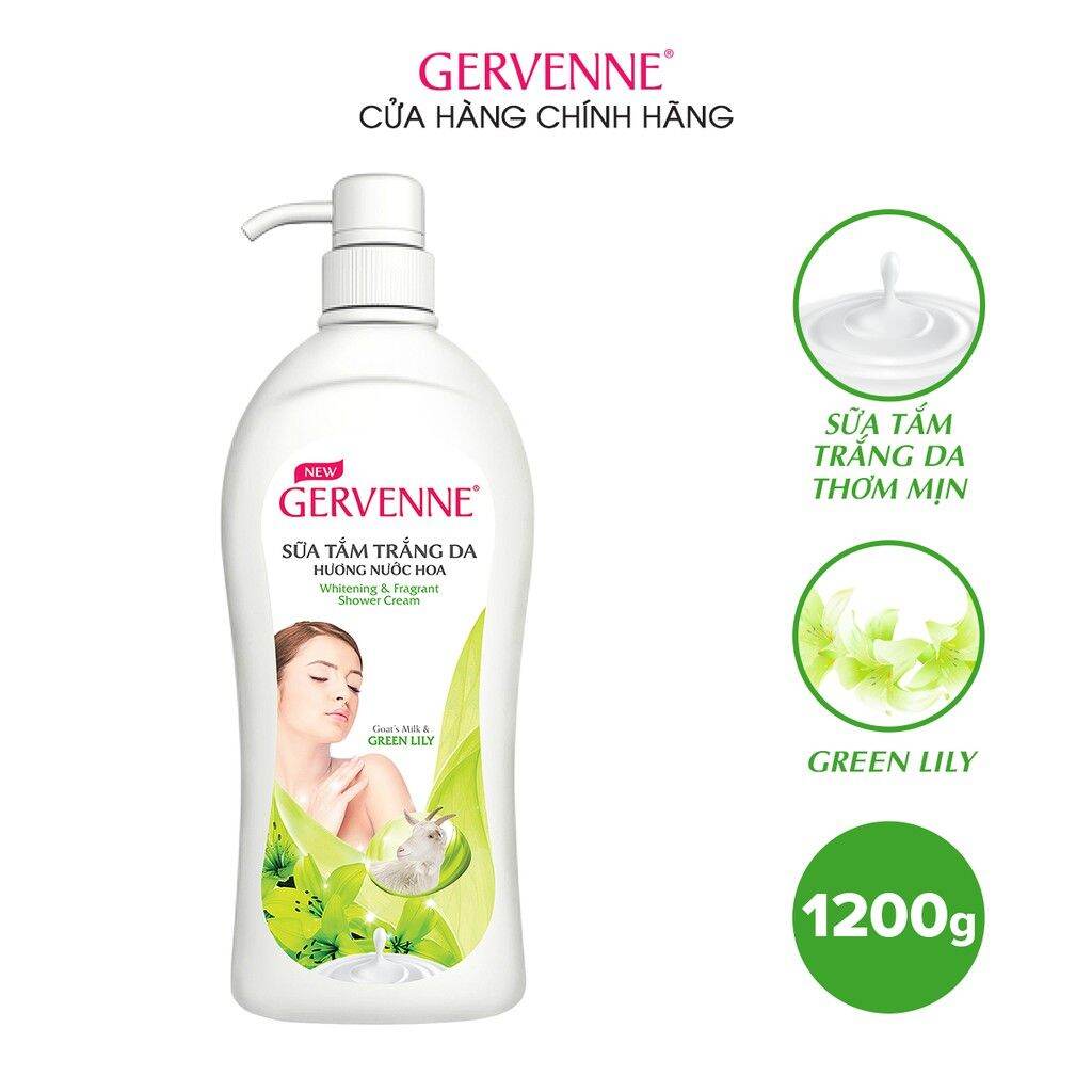 [Hcm]Sữa Tắm Trắng Da Hương Nước Hoa Gervenner Green Lily