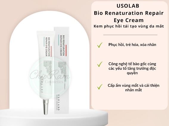 Kem mắt Repair Eye Cream USOLAB - Giúp dưỡng mắtmờ thâmdưỡng ẩmtan bọng mắt tăng độ đàn hồi săn chắc 30ml