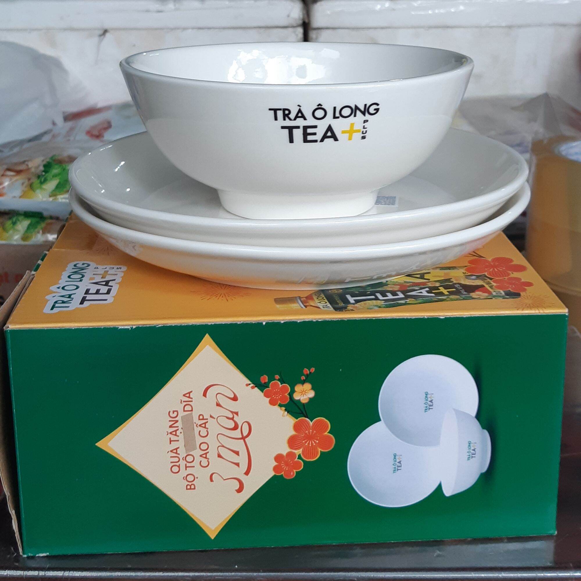 Bộ Tô Đĩa Gốm Tráng Men.