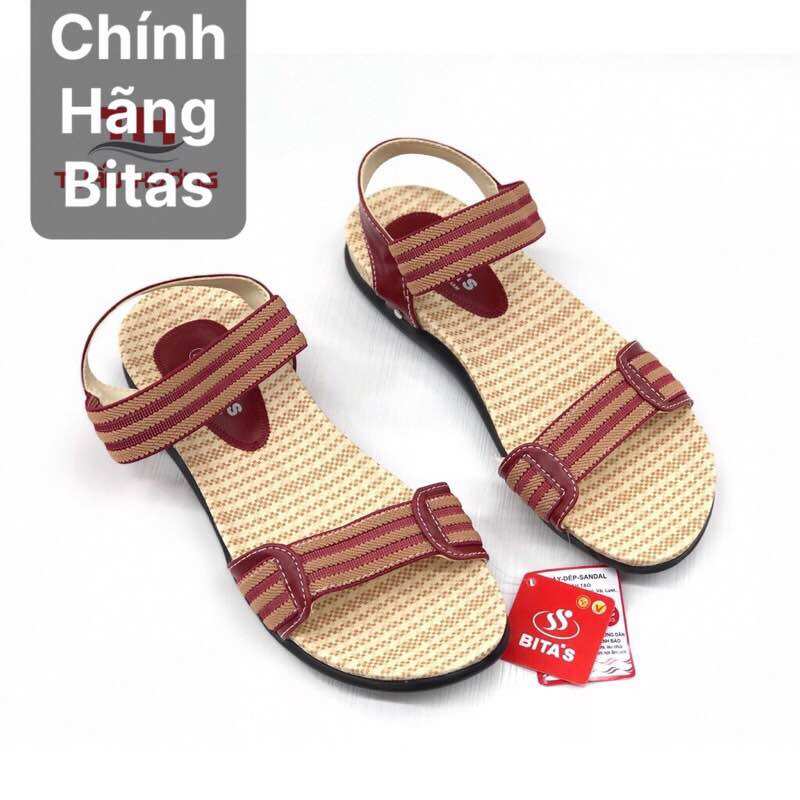Sandal nữ BITAS Dép quai hậu học sinh trơn đơn giản đế bằng siêu nhẹ SYN62