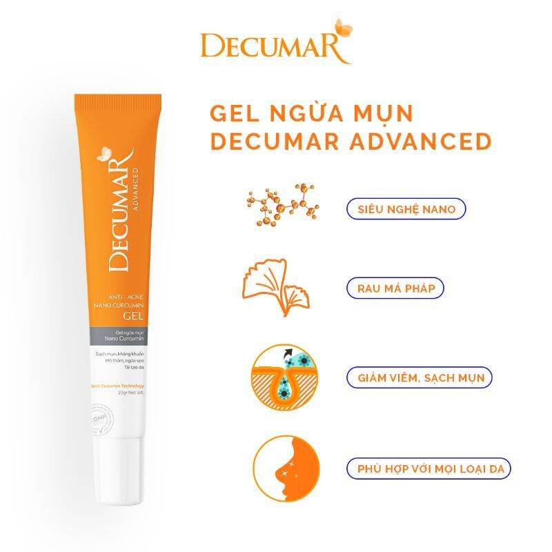 Gel decumar advanced new giảm mụn mờ thâm, ngăn ngừa sẹo, tái tạo da