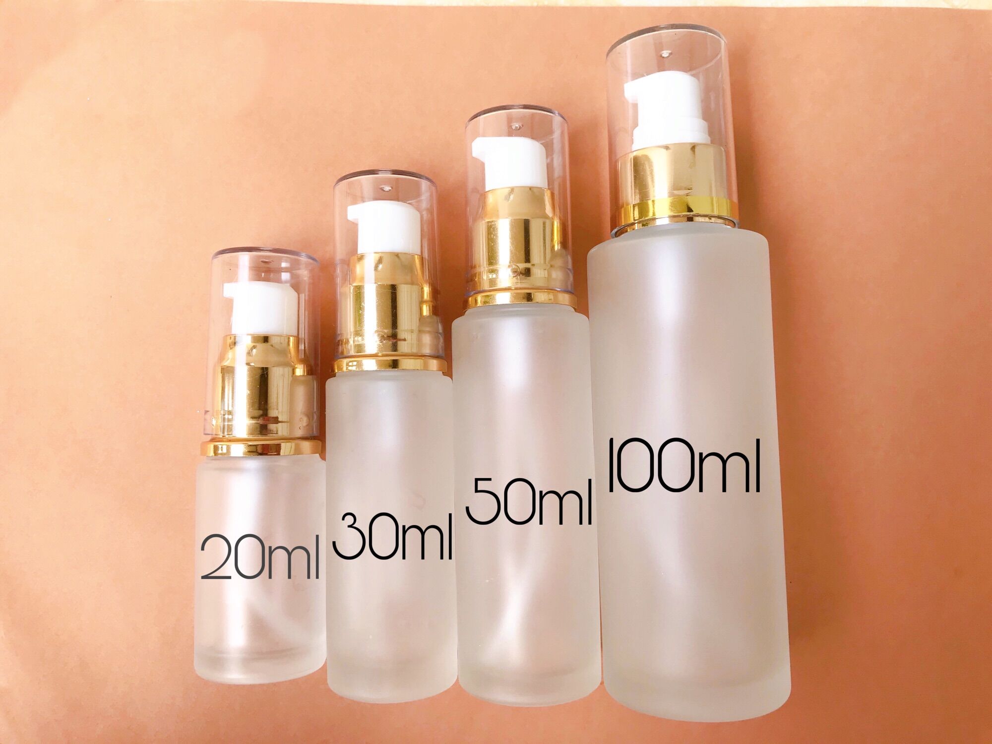 Chai thuỷ tinh mờ nắp xịt giọt 20ml/30ml/50ml/100ml