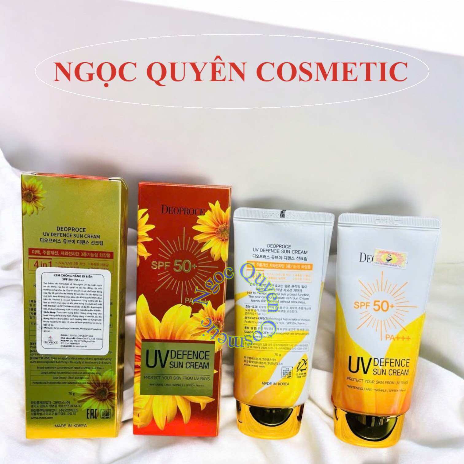 (Tem phụ + Date 2028) Kem Chống Nắng Deoproce Sps 50+ Hàn Quốc