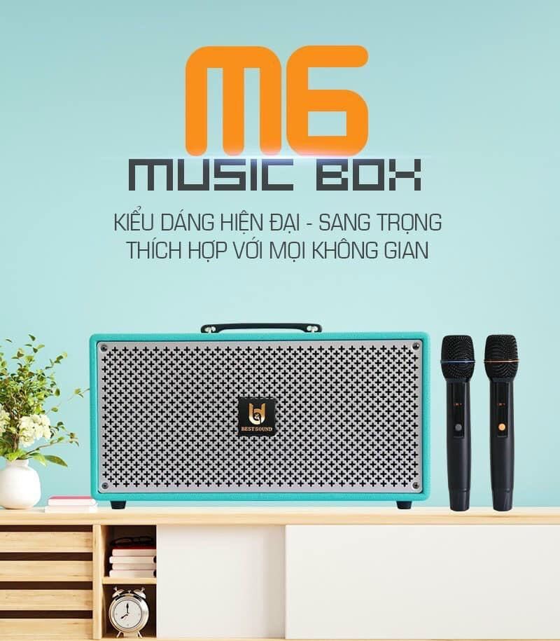 Loa di động cao cấp chính hãng Best Sound M6 Music Box mẫu mới 2022 (Loa 3 đường tiếng, có 2 Loa full bass, 1 loa mid, 1 loa treble, có công suất Max 480W) thumbnail