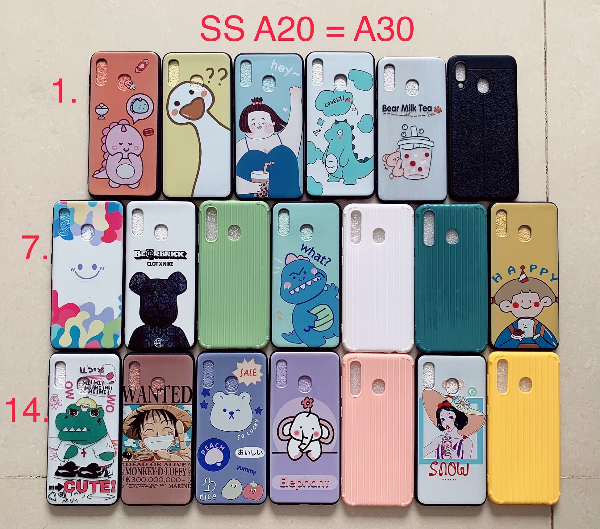 Ốp dẻo samsung a20 - a30