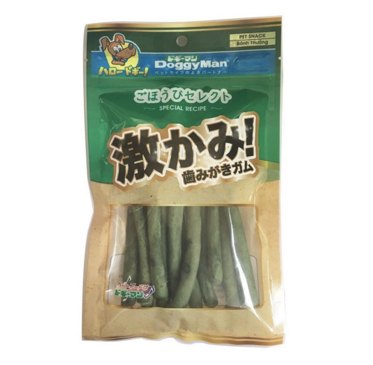 Que gặm da bò thơm miệng cho chó Doggyman gói 10que