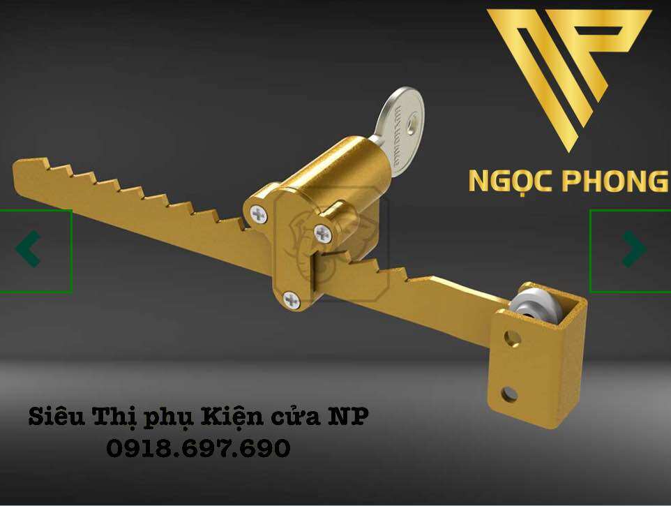 Khoá răng cưa tủ kính lùa - khoá răng cưa  huy hoàng