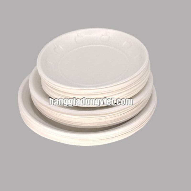 combo 10 dĩa nhựa giấy dùng 1 lần, đĩa giấy