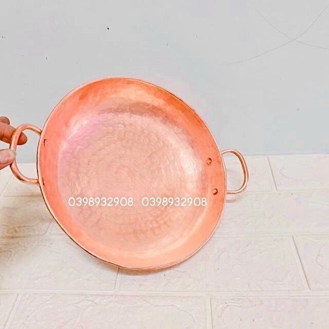 CHẢO ĐỒNG ĐỎ 18cm x4 cm chất liệu bằng đồng 💯
