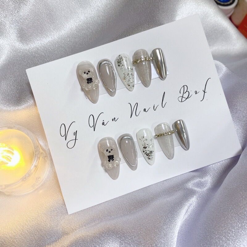 Nailbox giá rẻ charm gấu