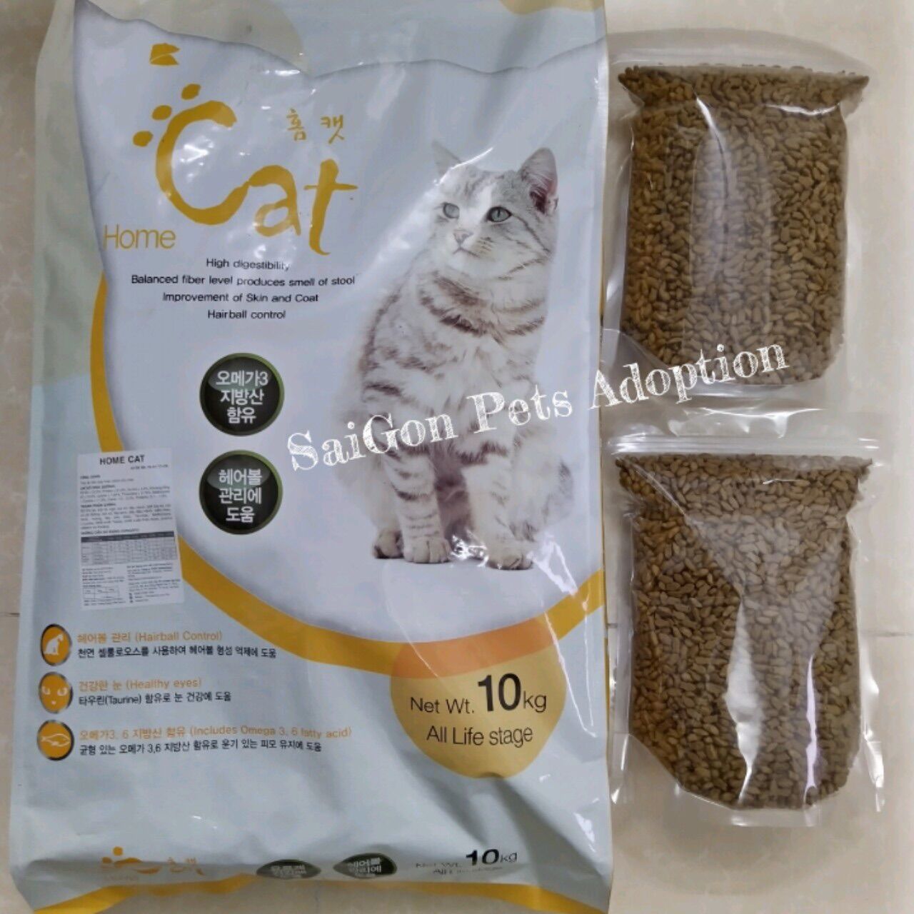Hạt cho mèo home cat - combo 2 túi zip .